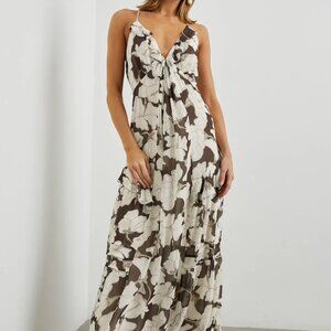 Rails Boa Dress, mocha floral